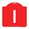 Signmission Designer Series Sign-Sign W/ Letter I, Red & White Aluminum Sign, 18" x 18", RW-1818-22948 A-DES-RW-1818-22948 - alternate 1
